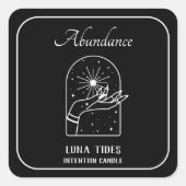 白黒の存在意図ロウソク・ラベル スクエアシール (正面)