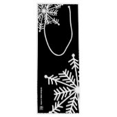 白黒の季節限定タグライン会社のロゴ名 ワインギフトバッグ (裏面)