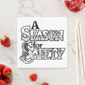 白黒の安全の時期やる気を起こさせる スタンダードランチョンナプキン (インサイチュ)