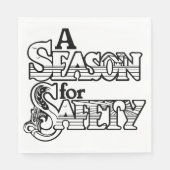 白黒の安全の時期やる気を起こさせる スタンダードランチョンナプキン (正面)