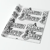 白黒の安全の時期やる気を起こさせる ラッピングペーパー (アンロールド)