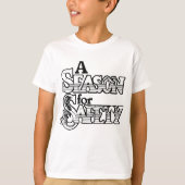 白黒の安全の時期やる気を起こさせる Tシャツ (正面)