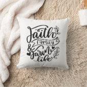 白黒の宗教的信仰引用文 クッション (ブランケット)