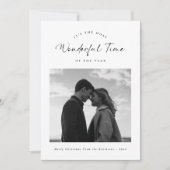 白黒の家族の写真が素敵な時間 シーズンカード (正面)