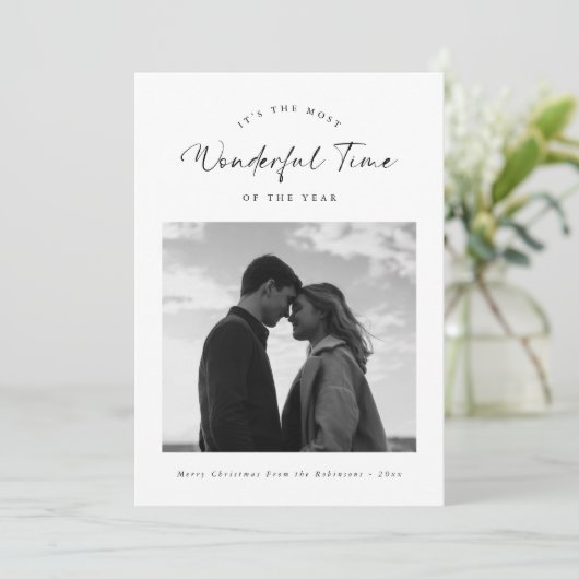 白黒の家族の写真が素敵な時間 シーズンカード (スタンド正面)