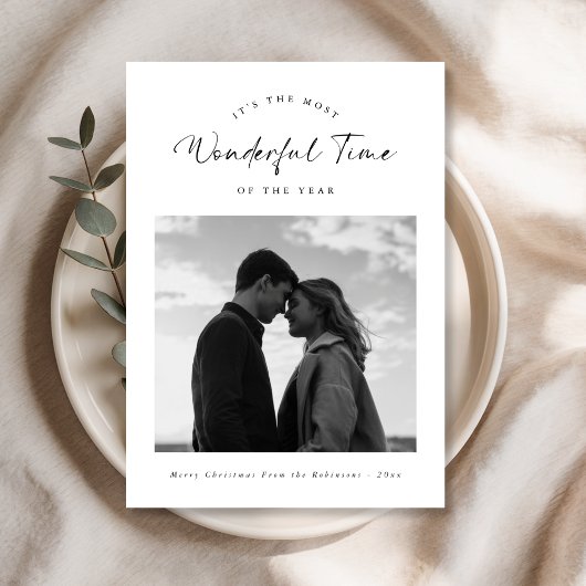 白黒の家族の写真が素敵な時間 シーズンカード