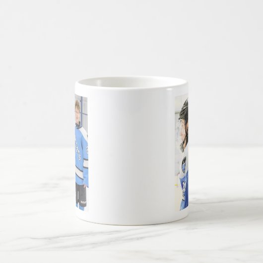 白黒の家族クラシックのモダン写真 コーヒーマグカップ (中央)