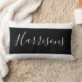 白黒の家族 ランバークッション (ブランケット)