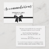 白黒の宿結婚泊カード エンクロージャーカード (正面/裏面)