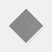 白黒の小さい縦型のストライプ紙 スタンダードカクテルナプキン (角)
