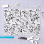 白黒の小さな葡萄と離れ 薄葉紙 (クラフト)