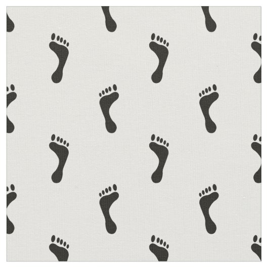 白黒の小さな裸の足 ファブリック (クローズアップ)