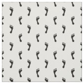 白黒の小さな裸の足 ファブリック (見本)