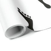 白黒の小さな裸の足 ラッピングペーパー (ロールコーナー)