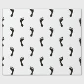 白黒の小さな裸の足 ラッピングペーパー (フラット)