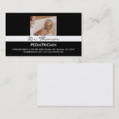 白黒の小児科医の名刺 名刺 (正面/裏面)