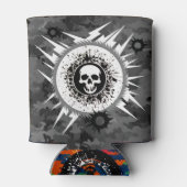 白黒の屋外カモフラージュ漁師ハンター 缶クーラー (裏面)