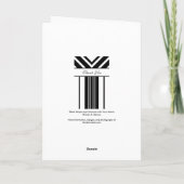 白黒の山かっこストライプサンキューカード サンキューカード (裏面)