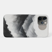 白黒の山の風景 Case-Mate iPhoneケース (裏面(横))