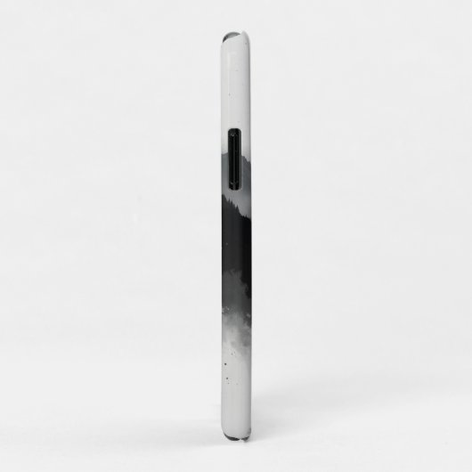 白黒の山の風景 Case-Mate iPhoneケース (裏面/右)