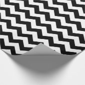 白黒の山形のパタクラシックーン ラッピングペーパー (コーナー)