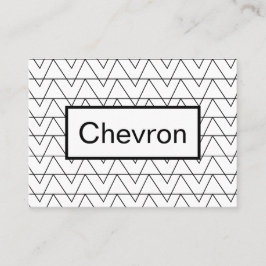 白黒の山形のパタストライプーン 名刺