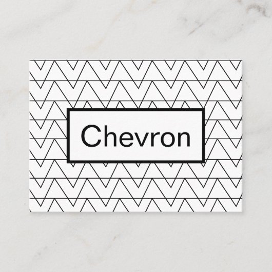 白黒の山形のパタストライプーン 名刺 (正面)