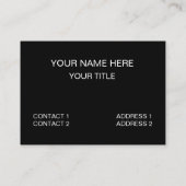 白黒の山形のパタストライプーン 名刺 (裏面)