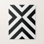 白黒の山形 ジグソーパズル (縦)