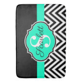 白黒の山形 バスマット (正面縦)