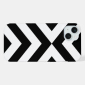 白黒の山形 iPhoneケース (裏面横)