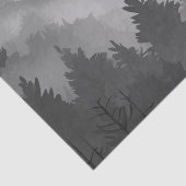 白黒の山林ランドスケープのミニマリスト 薄葉紙 (詳細)