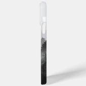 白黒の山林ランドスケープのミニマリスト Case-Mate iPhoneケース (裏面 / 左)