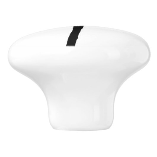 白黒の島のヤシの木のシルエット セラミックノブ (側面)