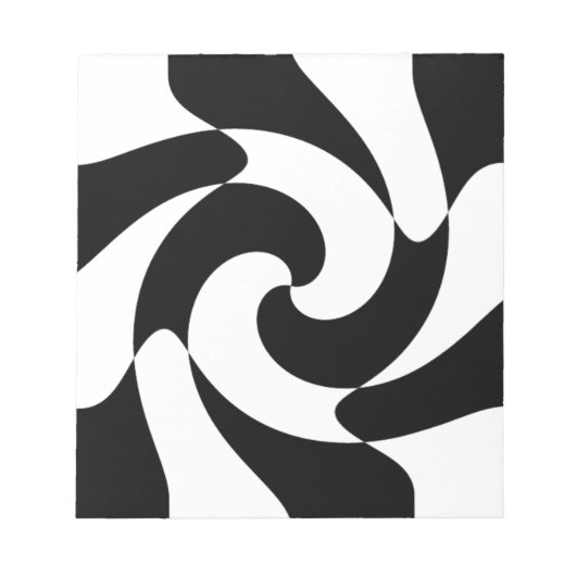 白黒の巻き ノートパッド (正面)