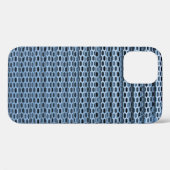 白黒の市松模様に織物 Case-Mate iPhoneケース (裏面 (横))