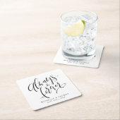 白黒の常モダンに永遠の脚本 スクエアペーパーコースター (インサイチュ)