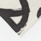 白黒の平和サインフリースブランケット フリースブランケット (角)