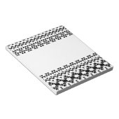 白黒の幾何ベクアステカタパターン ノートパッド (アングル)