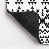白黒の幾何ベクアステカタパターン マウスパッド (コーナー)