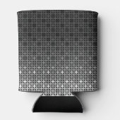 白黒の幾何勾配パターン 缶クーラー (裏面)