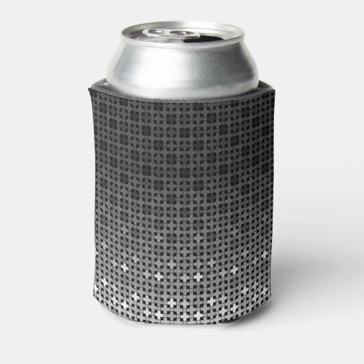 白黒の幾何勾配パターン 缶クーラー (缶裏面)