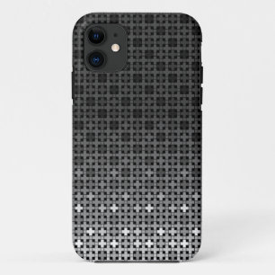 白黒の幾何勾配パターン iPhone 11 ケース
