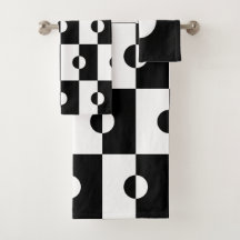 白黒の幾何学円の正方形パターン