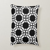 白黒の幾何学円パターン アクセントクッション (裏面(縦))