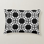 白黒の幾何学円パターン アクセントクッション (裏面)