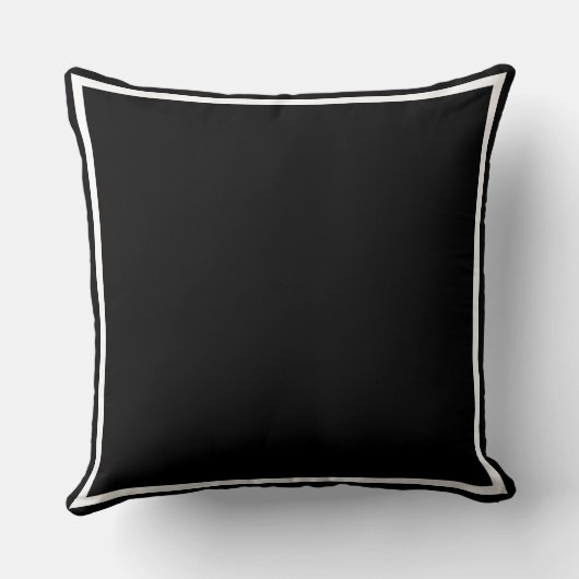 白黒の幾何学反転無地の クッション (裏面)