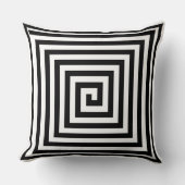 白黒の幾何学反転無地の クッション (正面)