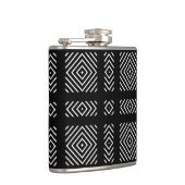 白黒の幾何学模様あま フラスク (右)