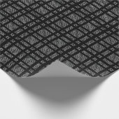 白黒の幾何学模様あま ラッピングペーパー (角)